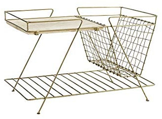 Madam Stoltz Zeitschriftenständer mit Holzablage