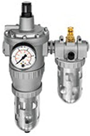 RIEGLER 865 S P Standard Wartungseinheit 2-tlg. PC-Beh, Schutzkorb, BG4, G 3/4