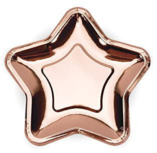 6 Assiettes Rose Gold Étoile