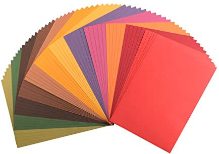 Vaessen Creative 2927-303 Florence Cardstock Papier, Farbenmix Herbst, 216 Gramm/m², DIN A4, 60 Stück, Textur, für Scrapbooking, Kartenherstellung, Stanzen und andere Papierbasteleien, Multi