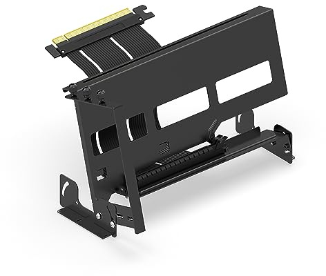 EZDIY-FAB PCIe 4.0 GPU Mount Bracket Graphic Card Holder Multi-Angle Adjustment, Video Card VGA Support Kit with PCIe 4.0 X16 Gen4 17cm/6.69in Riser Cable - Black