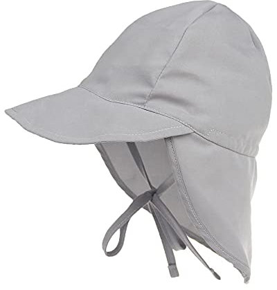 YAMEE Sonnenhut Baby mit Nackenschutz, Flapper Fischerhut Kinder UV Schutz, Sonnenkappe Mädchen Strandhut Jungen Mütze Sonnenmütze Faltbar, Sommer Kinderhut 3 Monate - 5 Jahre