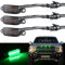 Boigoo Kühlergrill-Leuchten für Dodge Ram 1500 2013-2018 & Ford F-150 Raptor 2004-2019, Auto-Gittergitter (grün – rauchfarbene Linse)