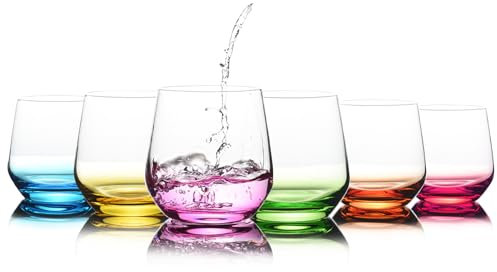 BACLIFE Juego de 6 copas de champán de cristal, modernas y elegantes copas de vino – Copas de champán estilo italiano sopladas a mano con tallo largo – regalo para boda, aniversario, Navidad – 8