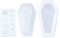 3Pcs Halloween Sarg Harz Formen Set, Epoxidharz Gießformen Aufbewahrungsbox Formen mit Totenköpfen Kürbis Geist Formen für Halloween Thema DIY Herstellung Zubehör