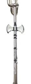 H9 Roman Double Axe on a 2.5 6.35cm Kilt Pin Scarf / Brooch with English Pewter Emblem