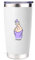 LALC KPOP Isolierter Becher, Edelstahlbecher mit Deckel, für Kaffee, Saft, Wasser und Wein, Geschenk für KPOP-Fans, 590 ml, Weiß