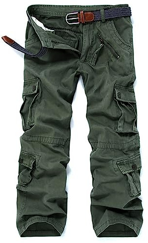 Digralne Pantaloni Cargo Vintage da Lavoro per Uomo - Cotone, Tattici da Combattimento Con Molte Tasche, Ranger