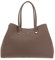 Tommy Hilfiger Damen Tasche TH Emblem Workbag mit Reißverschluss, Braun (Oat Milk), Einheitsgröße