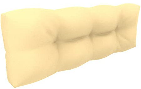 POKAR Palettenkissen Wasserabweisend Palettenauflagen Palettenauflage Palettenmöbel Palettensofa, Rückenlehne 120x40, Beige
