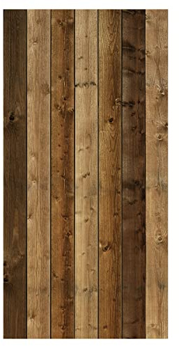 Deco Woerner Deko Stoffbanner,Bretterwand' 100 x 200 cm Braun Dekorationsbedarf Textil-Banner Stoff-Display zum Hängen Wanddeko Banner Dekoration