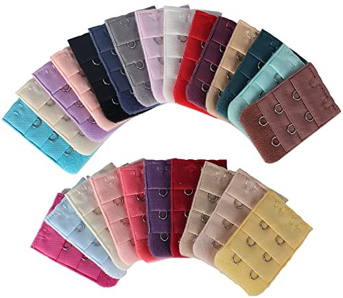 GGISUI BH Verlängerung 25 Stück BH Erweiterung 2 Haken Bra Extender Büstenhalter Erweiterung Strap BH Verschluss mit 25 Farben