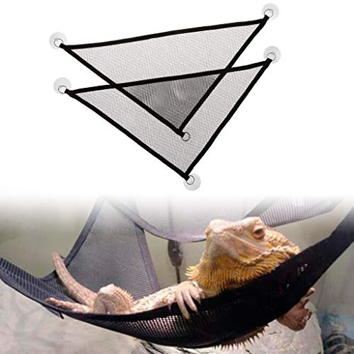 2 x Bartdrachen-Hängematte – atmungsaktive Geckos-Hängematte für Reptilien, geeignet für Lguanas, Axolotls, Anoles, Geckos, Schlangen, Chamäleon