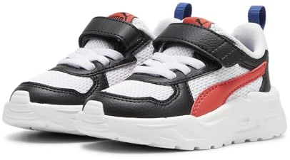PUMA Jungen Unisex Kinder Trinity Lite AC+ Inf Sneaker, White-Active Red Black, 24 EU