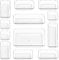 Stackzy Drawer Organiser Set – Makeup Organiser Tray for Drawers – Clear Cosmetics Container Tray for Bedroom – Utensil Cutlery Set Divider – Kitchen Storage & Organisation – 12pack