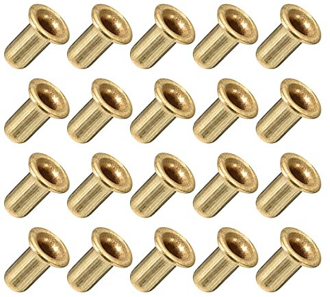 METALLIXITY Durch Loch Niete (3x6mm) 200Stk Kupfer Hohle Niete Muttern - für PCB Platten Kupfer Ton