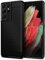 Qiinogow Cover Compatibile con Samsung Galaxy S21 Ultra 5G, Custodia per Telefono Slim Fit con Antiurto, Anti-Graffio, Case Protettiva in Gomma TPU in Fibra di Carbonio, Nero