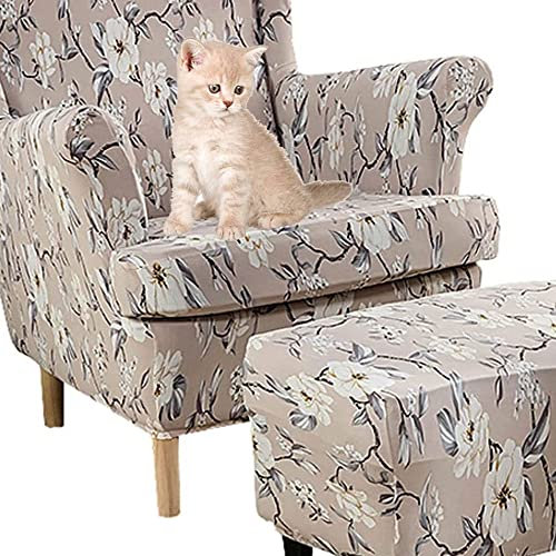 uyeoco Sesselüberwürfe Elastisch 3-teilig Sesselbezug Ohrensessel Überzug Mit Ottomane Schonbezug Ohrensessel Bezug Bezug Sesselhusse Stretch Husse Für Ohrensessel (Color : #11)