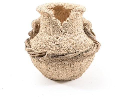 Decor Space Amphore Pflanzgefäß für Pflanzen und Blumen, Dekoration für den Außenbereich und Garten, heller Stein (stehend)