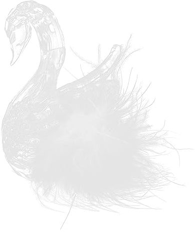 Warmhm 1stk Weihnachtsdekorationen Schwan Christbaumschmuck Weihnachtsfeierdekoration Weihnachtsvogelverzierung Schwanenfigur Aus Kristall Hausverzierung Zylinder Samt Weiß Wagen