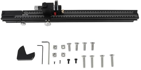 Holz Bearbeitungs Tisch Gehrung Messer, Doppelseitige Skala für Flexible Messung, Langlebige Aluminium Legierung Konstruktion, Vielseitiges Werkzeug für DIY-Holz Bearbeitungs