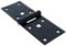 NAJDER Jeu de 2 charnières de porte, pour portes pleines intérieures et extérieures, en acier inoxydable, montage sur charnière de porte, charnière diagonale 150x55 mm, peint en noir RAL 9005