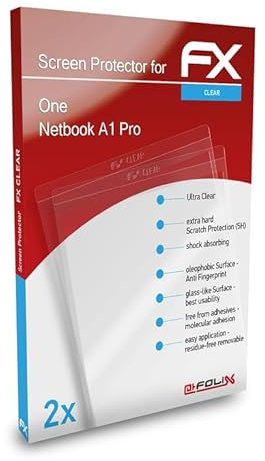 atFoliX Screen Protection Film compatible with One Netbook A1 Pro Screen Protector, ultra-clear FX Protective Film (2X)
