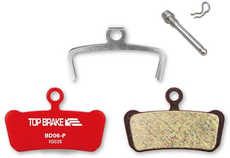 Top Brake Scheibenbremsbeläge für Mountainbikes für AVID Elixar 7/9/ XO SRAM G2 Guide R/RS/RSC | MTB, Bergab | Keramikmischung, Performance-Version, Rot (PIN enthalten)