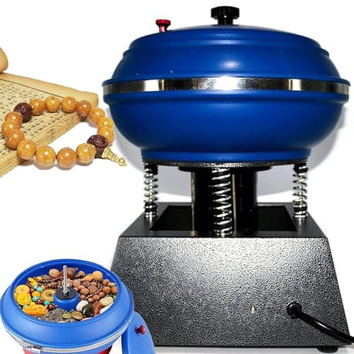 Vibrations-Tumbler-Schüssel-Tumbling-Poliermaschine, professionelles Steinpolierset, Vibrationspoliermaschine für Metallteile, Edelsteine, Jade, Autozubehör, Schmuck