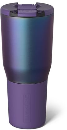 BrüMate Nav 35oz 100% Leak Proof Insulated Travel Tumbler with Magnetic BevLock™ Lid - Double Wall Cup-Holder Friendly Stainless Steel Mug (Dark Aura)
