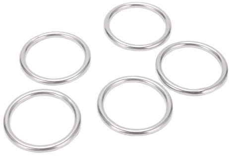 Metallringe zum Basteln, Metall-O-Ring aus Edelstahl 304, hochpräzises Polieren ohne Grate, O-Ring-Schnalle für Segeln, Tauchen, raue Bedingungen im Freien, Gepäck, Sättel, (4 * 35mm)