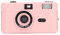 Einweg-Filmkamera 35 Mm, Retro-Filmkamera mit Integriertem Blitz, Wiederverwendbare Leichte Vintage-Kamera, 28 Mm F/8-Objektiv, Vollständig Manuelle Einstellung (PINK)