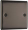 AMK® BG Blank Plate 1 Gang Black Nickel Covers Unused Outlets Includes Mounting Screws and Moisture Protection Gasket