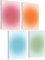 Aura Poster Set Bilder Body Mind Soul Heart Aesthetic Style Preppy Room Decor Y2K Ästhetik Yoga Gesetz der Anziehung Manifestation (Aura Colors, Posterset 4x A4 (21x30cm) | ohne Rahmen)