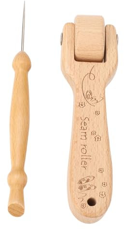 CHEOTIME Nahtroller Stiletto zum Nähen, Buchenholz, ergonomischer multifunktionaler Quilt-Nahtroller für Zuhause
