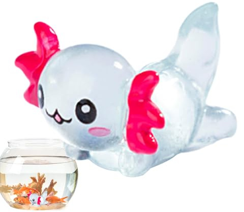 Miniatur Axolotl Figuren, Niedliche Harz Aquarium Figuren Leuchten Im Dunkeln, Sicheres Aquarium Zubehör, Leuchtende Aquarium Deko, Aquarium Figuren Dekorationen Für Haus, , Tank