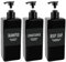 Botellas de champú para rellenar, 500 ml, 3 bombas rellenables, dispensador de champú, dispensador de plástico, dispensador de gel de ducha, dispensador de detergente con etiquetas para ducha y