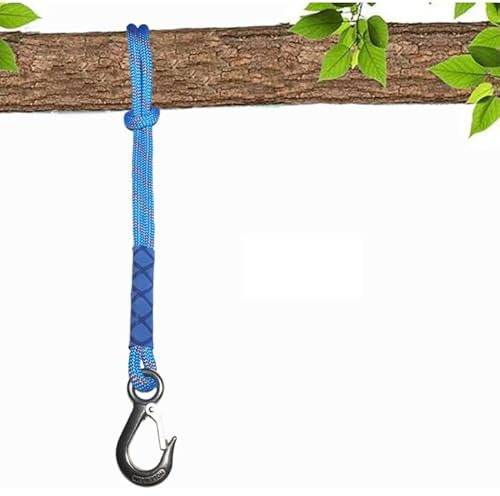 bechoanigel Sangle Hamac, 50cm Sangle Balancoire Arbre, Fixation Hamac avec Crochet, Corde Balancoire Exterieur pour Aire de Jeux Extérieure, Balançoire Hamac
