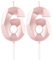 Rose Gold 66 Geburtstag Kerzen, 3D Nummer 66 Kerze für Kuchen, Frauen 66 Geburtstag Dekorationen, Roségold 66 Kerze Kuchen Topper für Mädchen Frauen Haar ihn Geburtstagsfeier Hochzeit