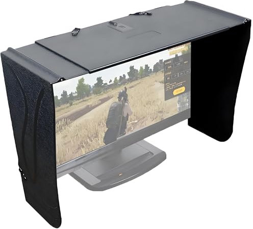 Paraluce per Monitor, paraluce per Monitor per Computer Desktop, Larghezza Regolabile da 17 a 28 Pollici, Pannello Anti-Luce Pieghevole Portatile per PC, paraluce per Monitor per Computer Desktop