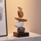 Simulierte Sandstein Skulptur Deko für Wohnzimmer, Moderne Harz Stein Skulpturen für Couchtisch Dekorationen, Bunt Statue für Regal Bücherregal Deko, Geschenke für viel Glück, Gesundheit, Stärke