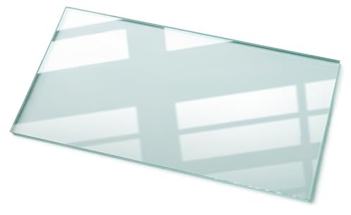 Wallfluent Tablero de Vidrio 140x70 cm Vidrio Fácil Limpieza Placa de Seguridad Instalación Rápida Sostenible Protección contra Daños Bordes Pulidos - Transparente