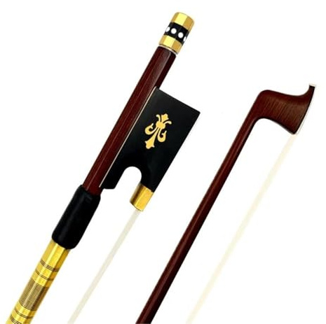 1Pcs 4/4 Violine Bogen Brasil Geige Natürliche Weiße Rosshaar Teile