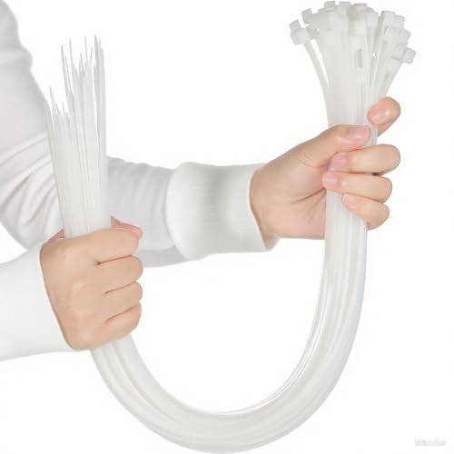 zuizhan 100 Pack Large Cable Ties Heavy Duty, 400mm X 9mm, 80kgs/175lbs Tensile Strength, Uv Resistant Extra Long Cable Ties, for HVAC Work, Outdoor Use, Heavy Duty Home Projects