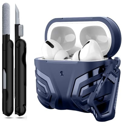 Ruayia für AirPods 4 (2025) Hülle, Kompatibel mit AirPods 4, Generation Mit kostenlosem Reinigungsstäbchen, Robuster Sturzschutz – Blau