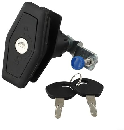 Push Door Lock with 2 Keys, Long Lasting Compartment Latch Replacement, Secure Push-Mechanism for Caravan, Camper, Trailer, Compatible with Swift and