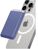 Sinjimoru Magnetic Wallet for Mobile Phone, Premium Vegan Leather Phone Wallet for MagSafe 3 Card Holder Compatible with iPhone 17 Pro Max Air 16 15 14 13 Series M Viica Lavendel