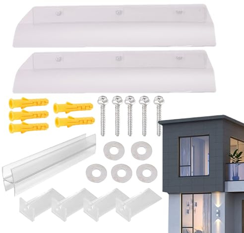 Tenda da sole per finestra – Balcone esterno copertura ombreggiata, protezione resistente | baldacchino per porta d'ingresso, terrazza, sul tetto del giardino, protezione solare, accessorio