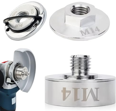 X-Lock Adapter Set auf M14-Gewinde - 3 Stück Professionelles Zubehör mit Schnellspannmutter & Flansch-Kontermutter für Winkelschleifer, Diamantkernbohrer, Sägeblatt und Schneidklinge