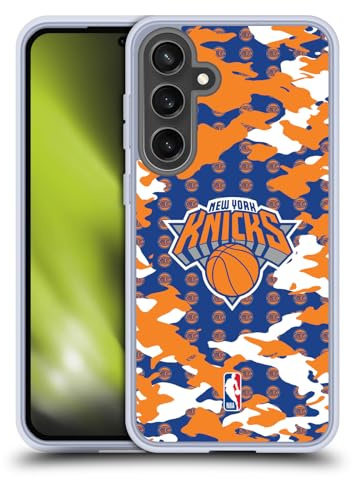 Head Case Designs Offizielle NBA Tarnmuster New York Knicks Gelhülle [Militärischer Schutzgrad] Kompatibel Mit Samsung Galaxy S24 FE Und Kompatibel Mit MagSafe
